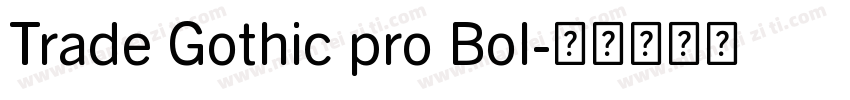 Trade Gothic pro Bol字体转换